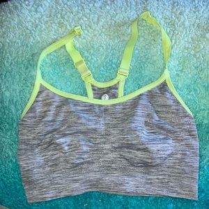 Gray Active wear Bra
